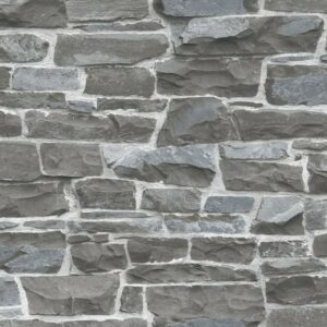 Papier Peint Briques Gris-Cendre